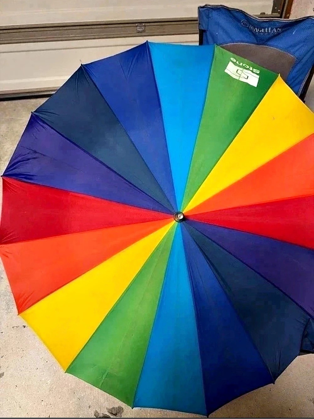 Multicolor Color Block Umbrella - Picture 2 of 3
